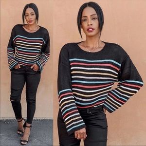 Stripe Comfortable Sweater